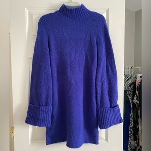 ASOS Blue Sweater Dress with Long Sleeves, Size 0